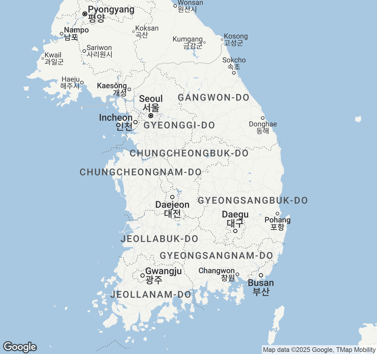 Map of South Korea